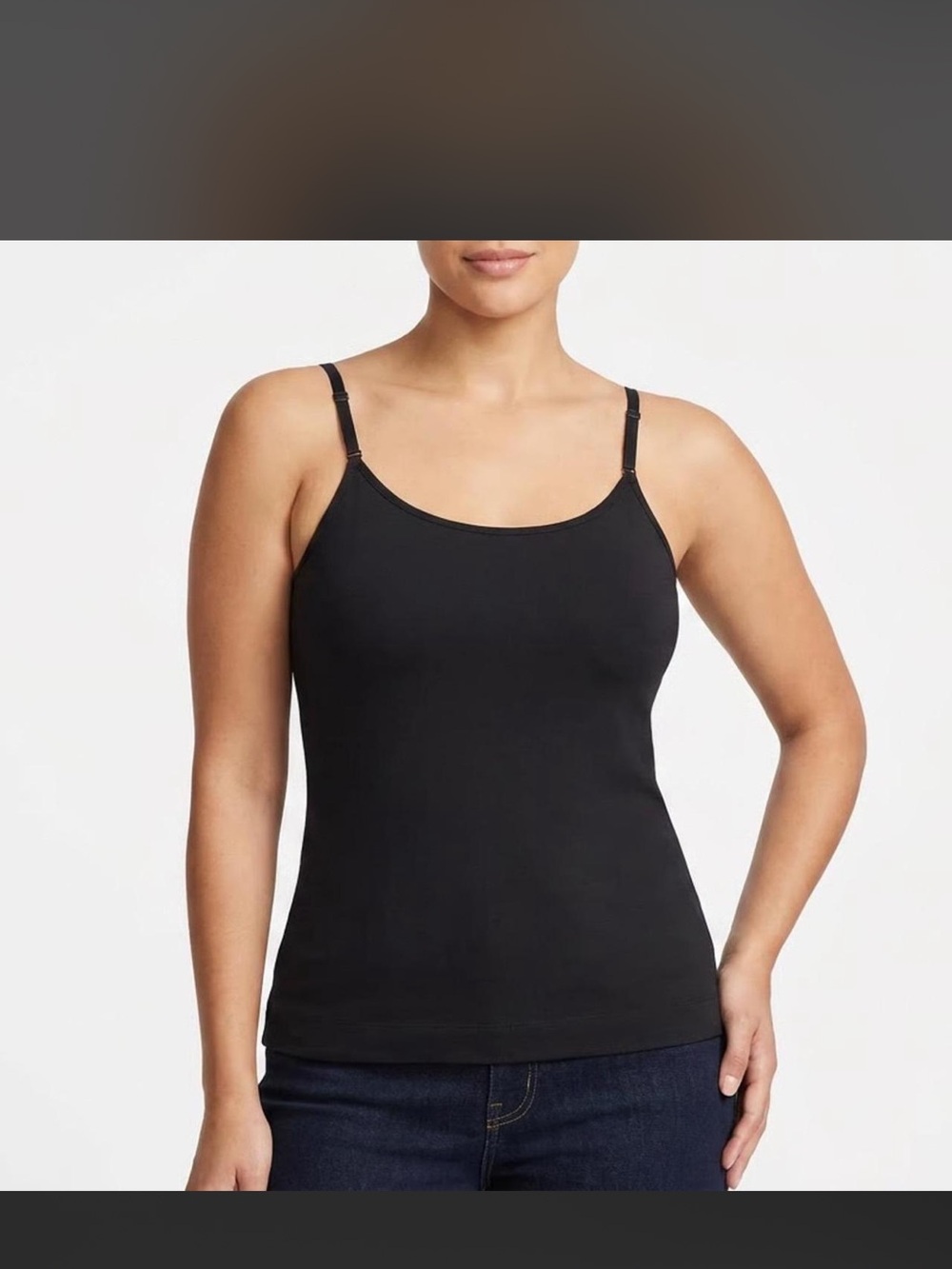 Black Seamless Cami Tank Top - Women